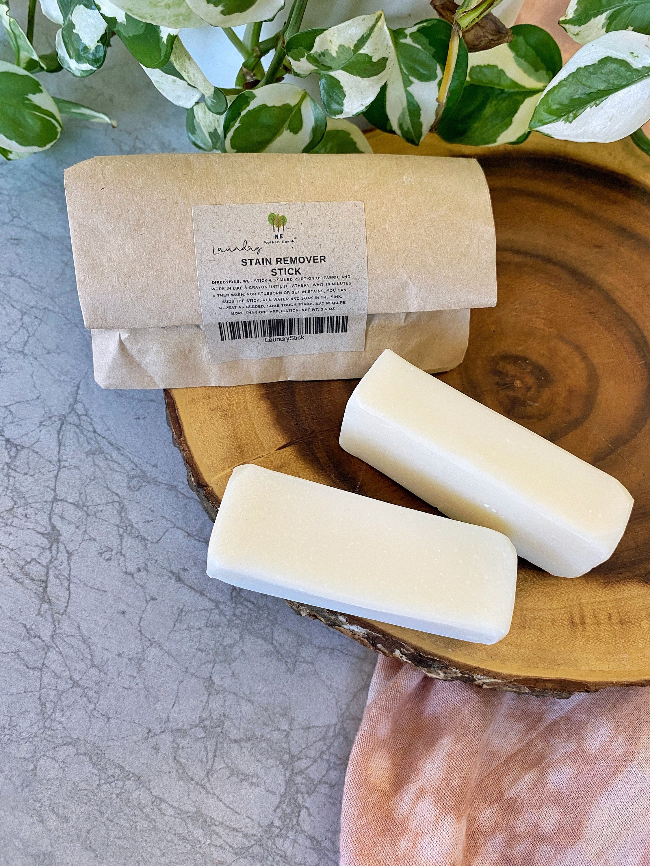 Plastic-Free Natural Stain Removal Laundry Soap Stick - Zero Waste Laundry  - Volverde