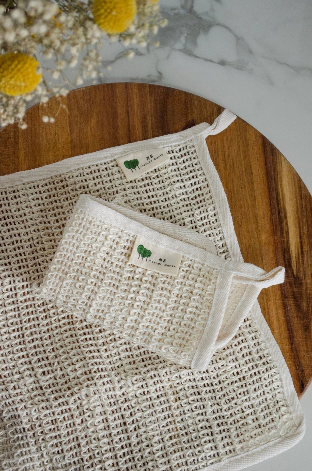 2 Pack Natural Sisal Wash Cloths – Huge 10x10 Inch Exfoliating Agave Fiber Reusable Cloths