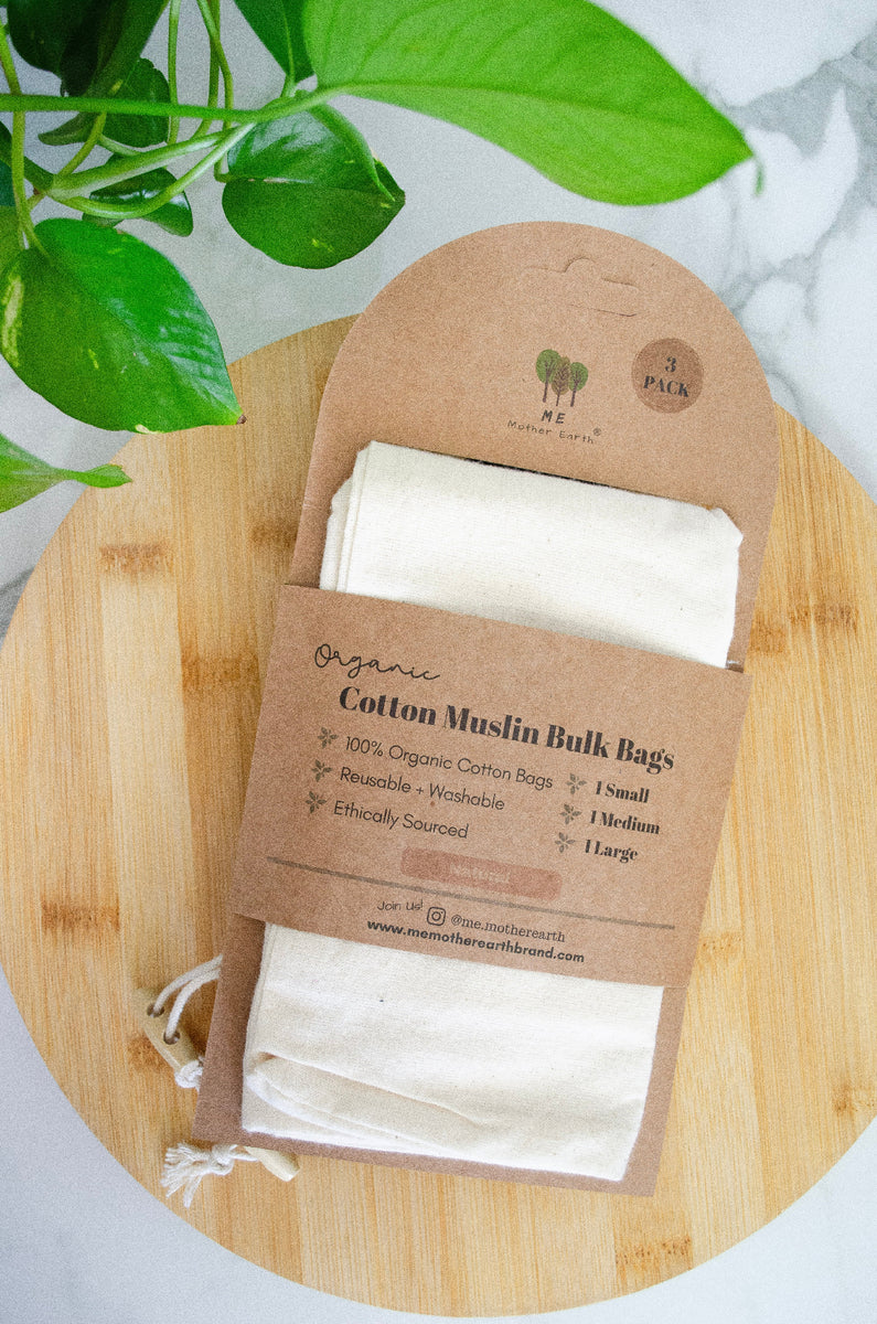 Organic Cotton Bulk Bags (3-Pack)