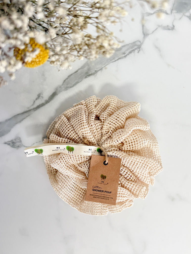 Cotton Loofah Shower Pouf