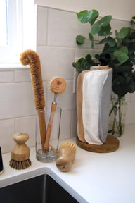 4 Pack Multipurpose Wood + Plant Fiber Cleaning Brushes - 4pk sustainable bamboo brushes