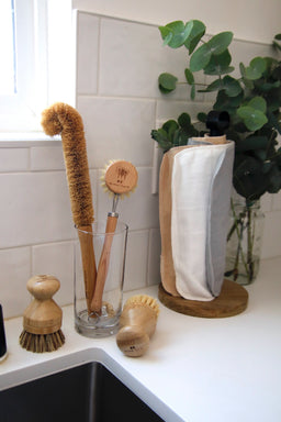 4 Pack Multipurpose Wood + Plant Fiber Cleaning Brushes - 4pk sustainable bamboo brushes - image 1