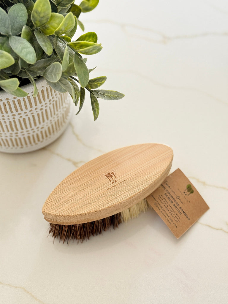 Bamboo scrub brush