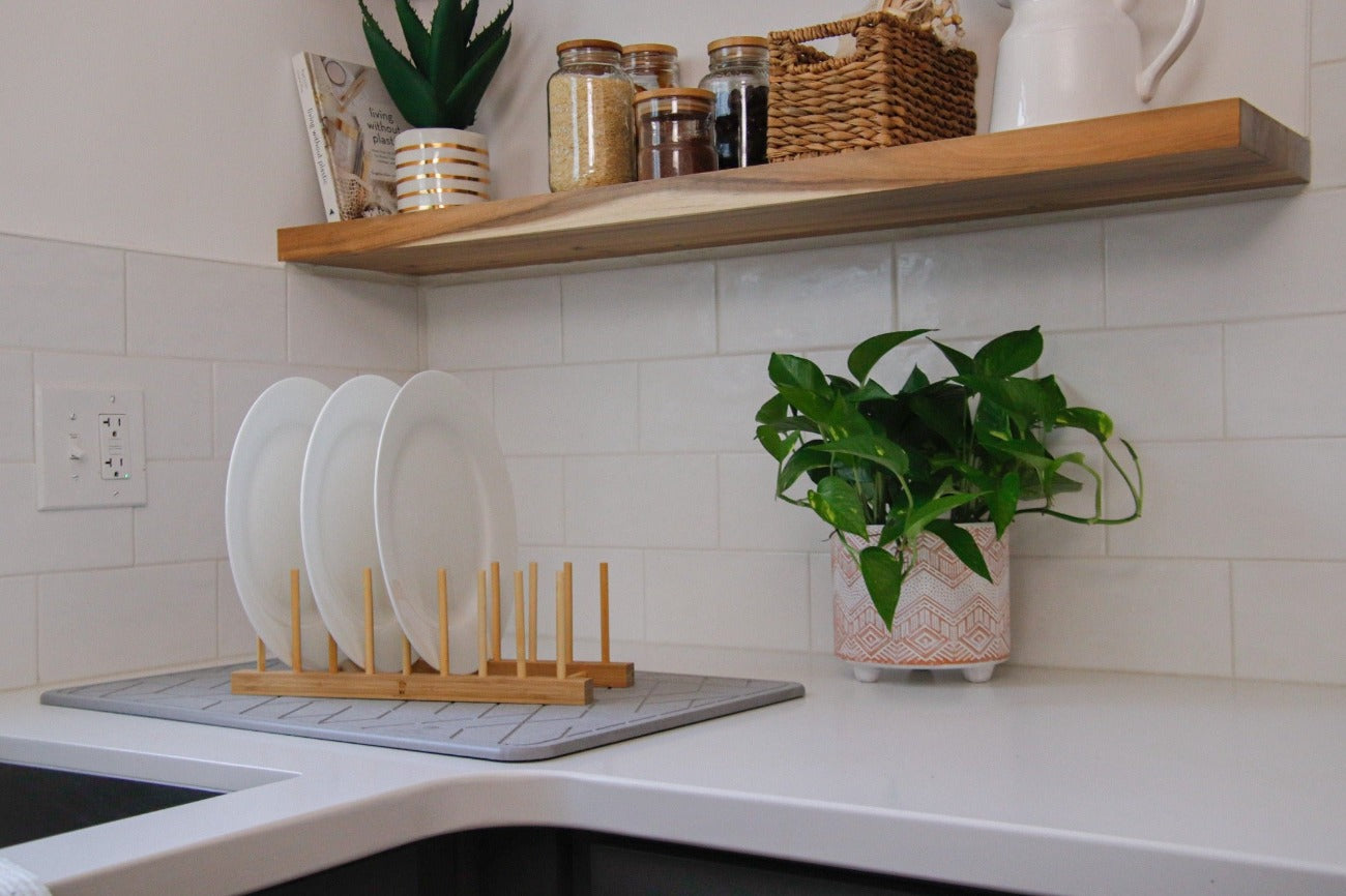 KitchenEdge Bamboo Over The Sink Dish Drying Rack