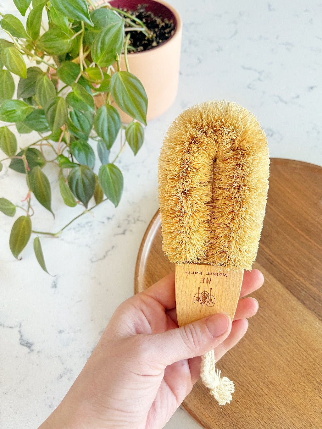 Wooden Dish Brush Natural Sisal Palm Bristles Dish Scrubber Cleaning  Brushes for Kitchen Pot Fruit Vegetable Cleaning Tools