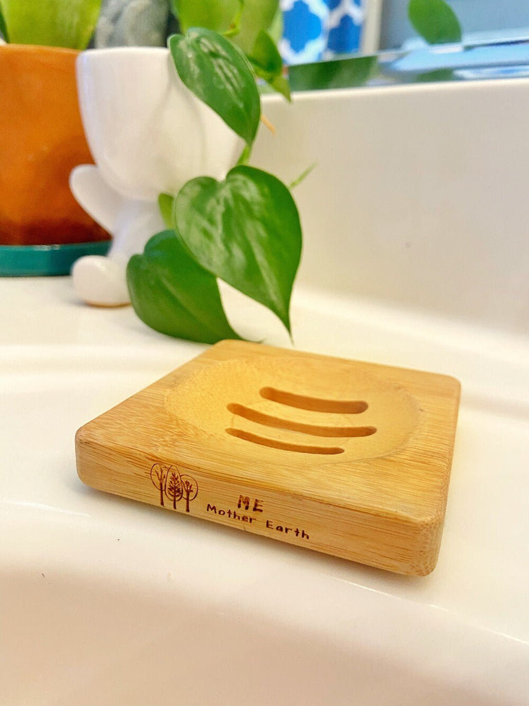Bamboo Square Soap Dish | me.motherearth.